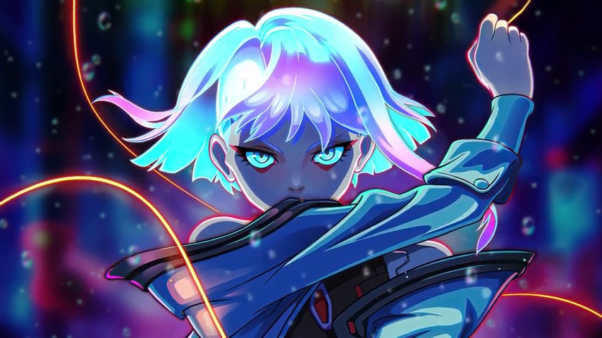 Neon Girl Lucyna Lucy Kushinada Cyberpunk - LiveWallpapers4Free.com