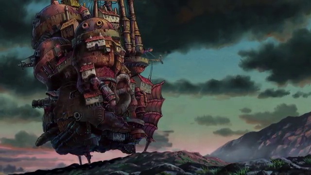 Ghibli Howl Castle 3D Live Desktop - LiveWallpapers4Free.com