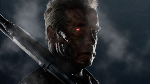 Terminator Arnold Schwarzenegger with Pump-action Rifle