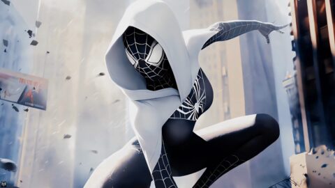 Spider-Gwen On the Roof Live Wallpaper thumbnail 1