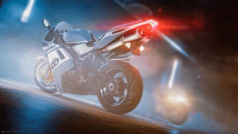 Motorcycle in the Haze thumbnail 1