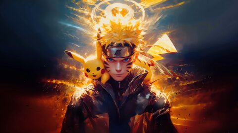 Naruto Shippuden and Pokemon Pikachu Live Wallpaper thumbnail 1