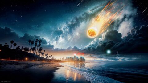 A Falling Meteor Over the Sea – Live Wallpaper thumbnail 1