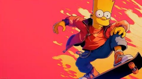 bart-simpson-skateboard-hype-art-player-xzv thumbnail 1