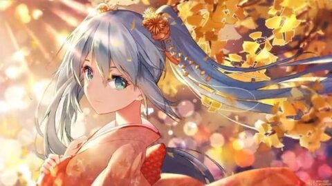 Hatsune Miku Leaffall Golden Autumn