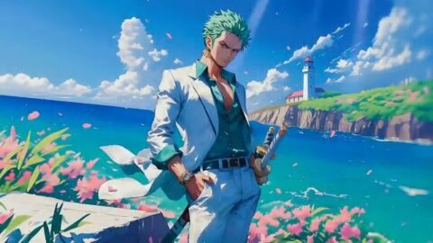 Zoro on the Background of the Lighthouse