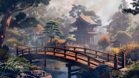 Japanese Village Beautiful Landscape