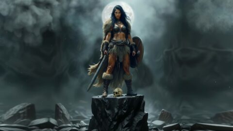 Viking Women with Sword and Sheild