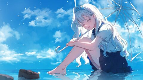 Girl Watching the Clouds