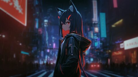 Texas Arknights – Cyberpunk City Street