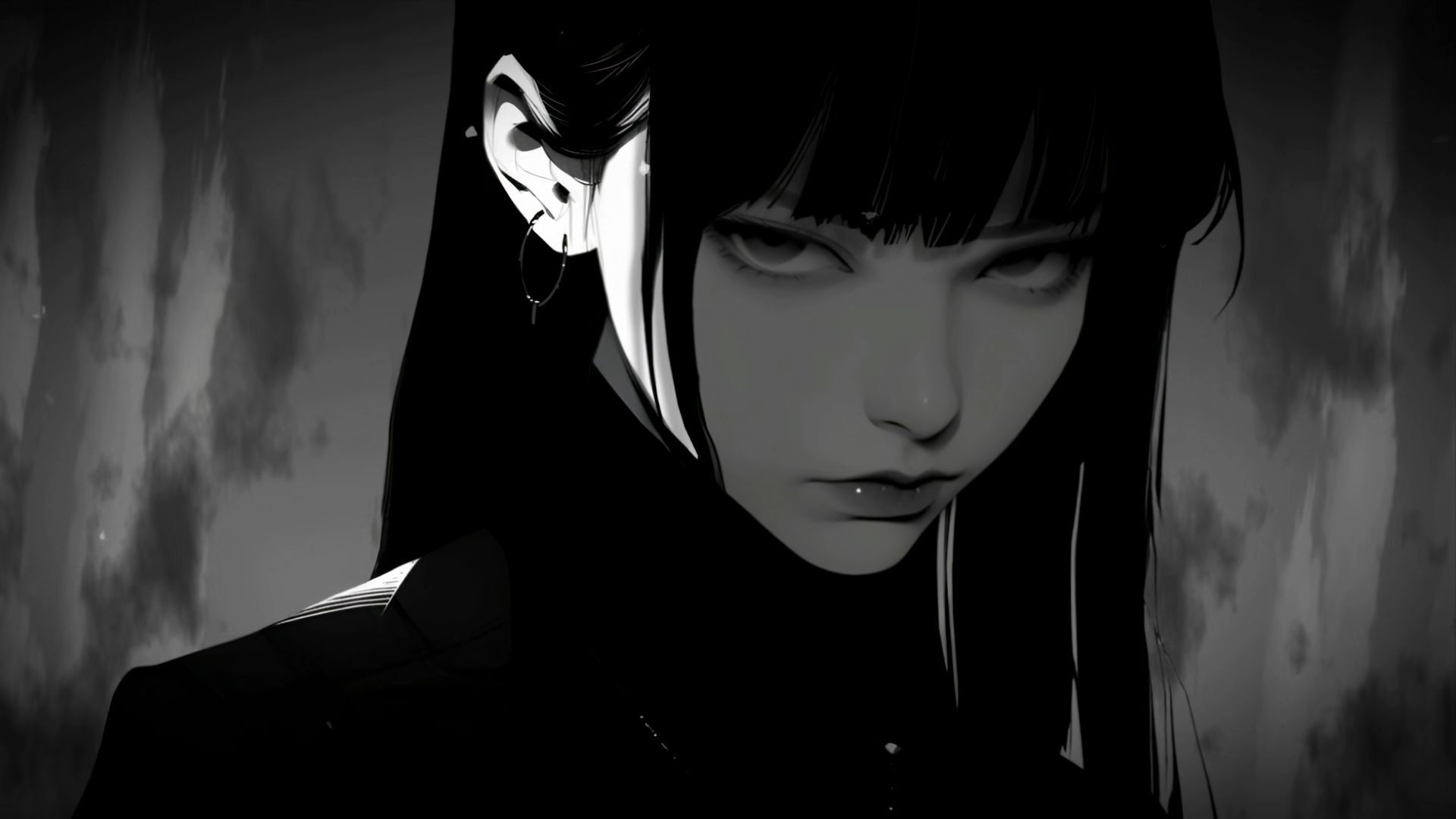 Cute Goth Anime Babe - LiveWallpapers4Free.com