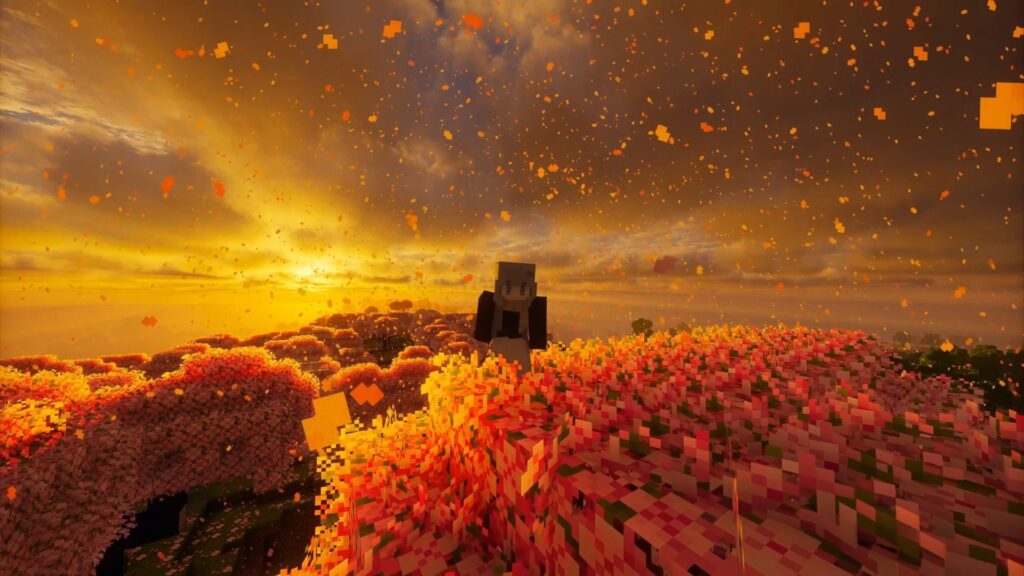 Minecraft Autumn Landscape - LiveWallpapers4Free.com