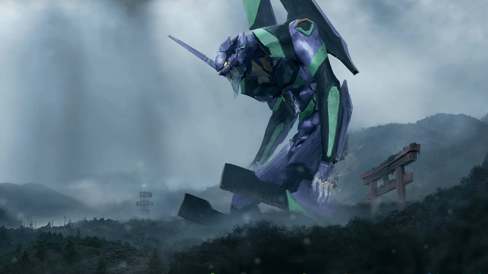 Eva Unit-01 Neon Genesis Evangelion - Torri Gate - LiveWallpapers4Free.com