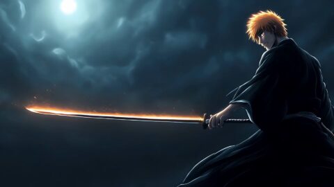 Ichigo Kurosaki Blazing Katana Bleach