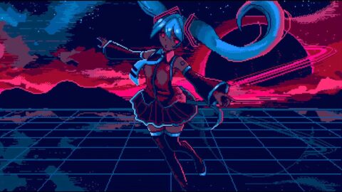 Miku 16bit Sega Mega Drive Pixel Art