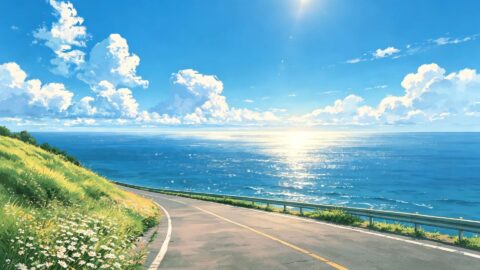 Coastal Road and Summer by The Sea