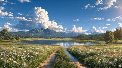 Hidden Paradise Beyond the Flowering Fields