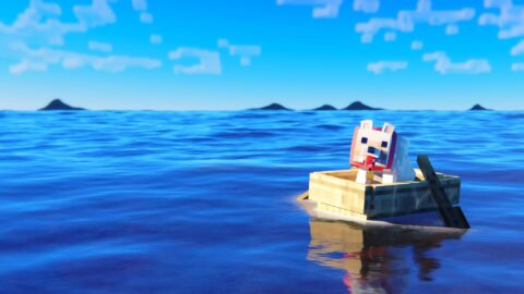 Minecraft – Dog in The Boat